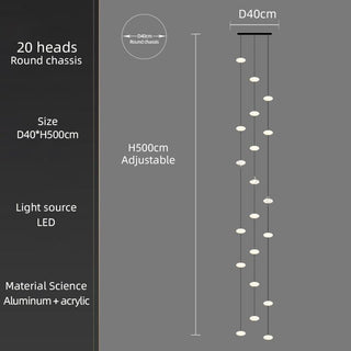 Oval Pendant Chandelier - Illuminate Your Space-Staircase Chandeliers