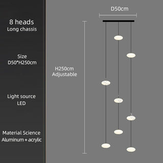 Oval Pendant Chandelier - Illuminate Your Space-Staircase Chandeliers