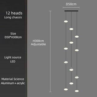 Oval Pendant Chandelier - Illuminate Your Space-Staircase Chandeliers