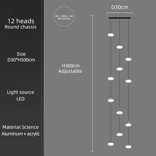 Oval Pendant Chandelier - Illuminate Your Space-Staircase Chandeliers