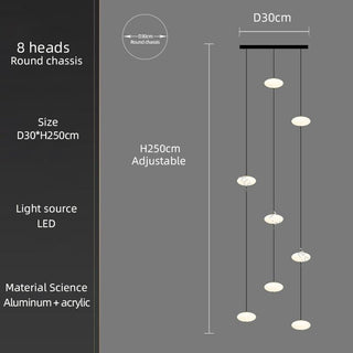 Oval Pendant Chandelier - Illuminate Your Space-Staircase Chandeliers