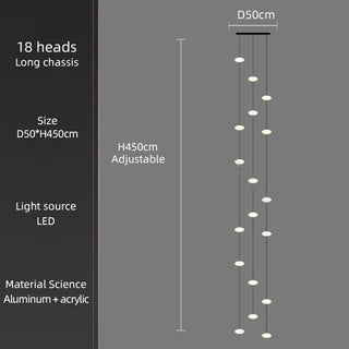 Oval Pendant Chandelier - Illuminate Your Space-Staircase Chandeliers