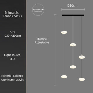 Oval Pendant Chandelier - Illuminate Your Space-Staircase Chandeliers