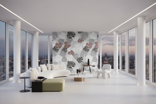 Palm Pastel Leaves Wallpaper Mural