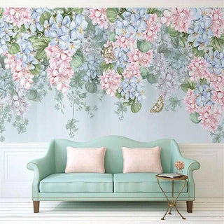 Pastoral Vine Flowers Wallpaper for Home Wall Decor-Flower & Leaf Wallpaper