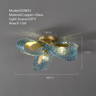 Peacock Blue Glass Chandelier: Stunning Lighting Fixtures-Chandeliers