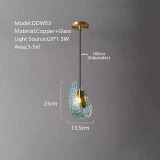 Peacock Blue Glass Chandelier: Stunning Lighting Fixtures-Chandeliers