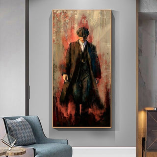 Peaky Blinders Drama Tommy Shelby Canvas Wall Art-GodFather Art