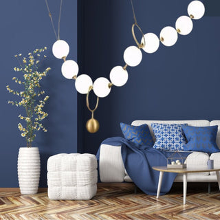 Pearl Globe Chandelier: Exquisite Lighting Fixture-Chandeliers