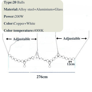 Pearl Globe Chandelier: Exquisite Lighting Fixture-Chandeliers