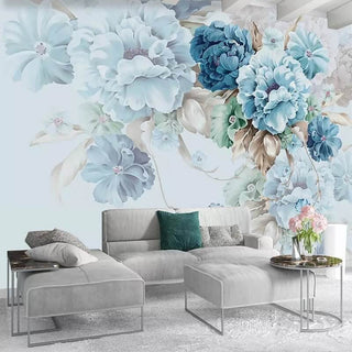 Peony Floral Pastoral Wallpaper for Home Wall Decor-Flower & Leaf Wallpaper