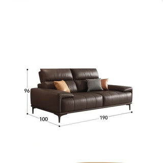 Piano Keys Cream Wind Leather Sofa Set-Sofa Set