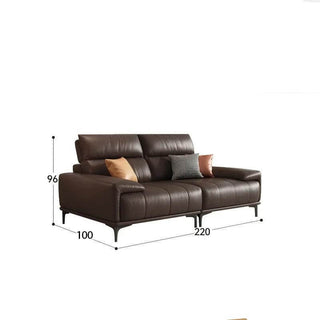 Piano Keys Cream Wind Leather Sofa Set-Sofa Set