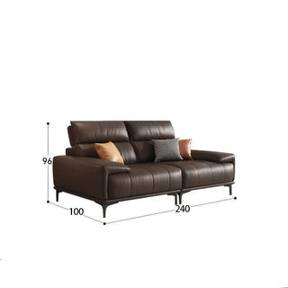 Piano Keys Cream Wind Leather Sofa Set-Sofa Set