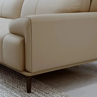 Piano Keys Cream Wind Leather Sofa Set-Sofa Set