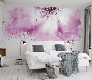 Pink Large Flower Wallpaper Murals-Flower & Leaf Wallpaper