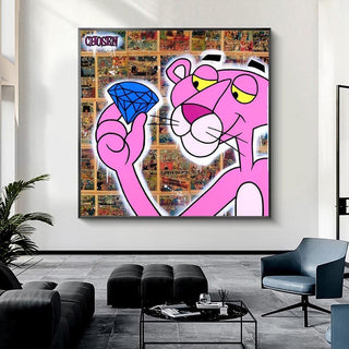 Playful and Expressive - Pink Panther Poster-Pink Panther Art