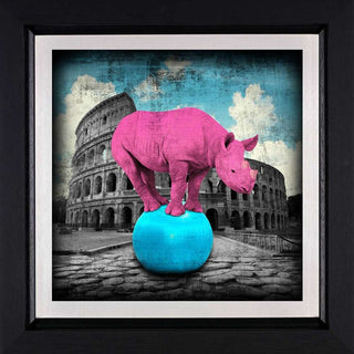 Pop Art Animal Canvas Painting - Elephant and Rhino Wall Art-Wall Posters