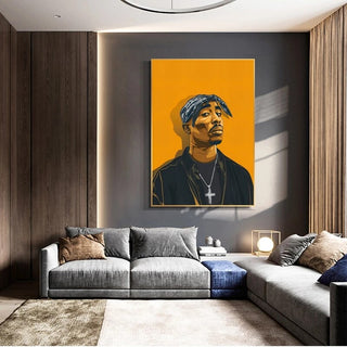 Portrait of TuPac Canvas Wall Art-TuPac Wall Art
