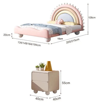 Bed bases and frames Princess Rainbow Bed 2 people bedroom furniture children comfortable 180x200 cm home furniture with storage-