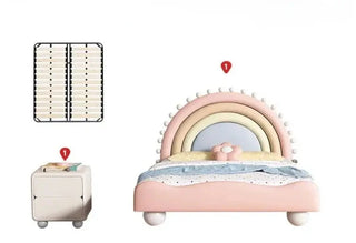 Bed bases and frames Princess Rainbow Bed 2 people bedroom furniture children comfortable 180x200 cm home furniture with storage-