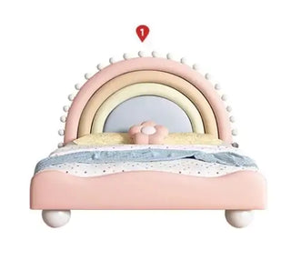 Bed bases and frames Princess Rainbow Bed 2 people bedroom furniture children comfortable 180x200 cm home furniture with storage-