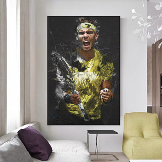 Rafael Nadal Tennis Legend Canvas Wall Art - Famous Sports Decor-Tennis Wall Art