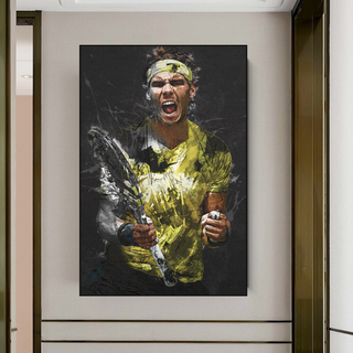 Rafael Nadal Tennis Legend Canvas Wall Art - Famous Sports Decor-Tennis Wall Art