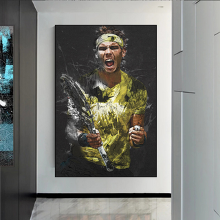 Rafael Nadal Tennis Legend Canvas Wall Art - Famous Sports Decor-Tennis Wall Art