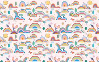Rainbow City - Kids Room Wallpaper Mural-Kids Room Wallpaper