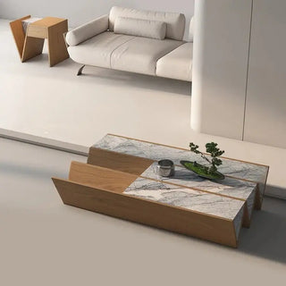 Rectanglular Wood Angel Coffee Table-Coffee Table
