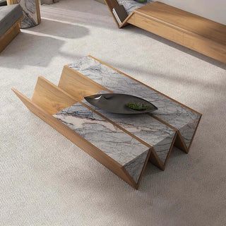 Rectanglular Wood Angel Coffee Table-Coffee Table