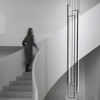 Rectangular Pendants Staircase Chandelier Lighting-Staircase Chandeliers