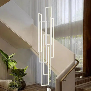 Rectangular Pendants Staircase Chandelier Lighting-Staircase Chandeliers