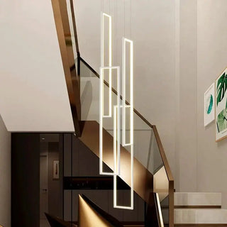 Rectangular Pendants Staircase Chandelier Lighting-Staircase Chandeliers