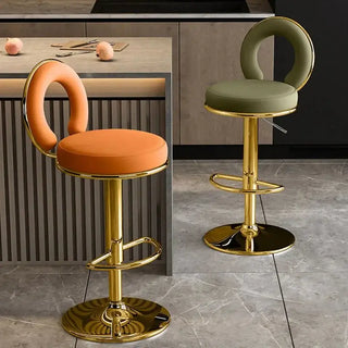 Relaxing Swivel Altos Metal Backrest Bar Stools-Bar Stools