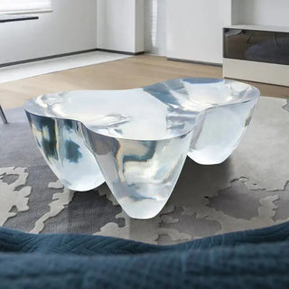 Resin Figurine Glass Coffee Table-Coffee Table
