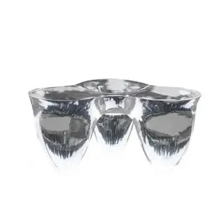 Resin Figurine Glass Coffee Table-Coffee Table