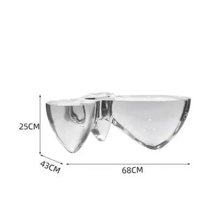 Resin Figurine Glass Coffee Table-Coffee Table