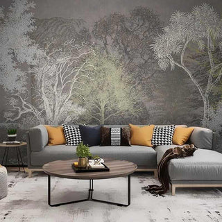 Retro Forest 3D Tree Wallpaper for Home Wall Decor-Trees Wallpaper
