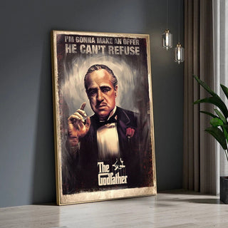 Retro Godfather Movie Poster - Canvas Print for Living Room Decor-GodFather Art