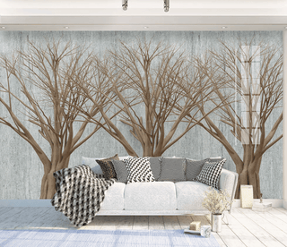 Retro Nostalgia Abstract Design - Trees Wallpaper Murals-Trees Wallpaper