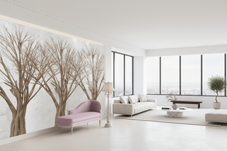 Retro Nostalgia Abstract Design - Trees Wallpaper Murals