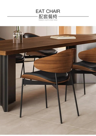 Retro Solid Wood Antique Walnut Dining Table Set – Timeless Craftsmanship-Dining Tables