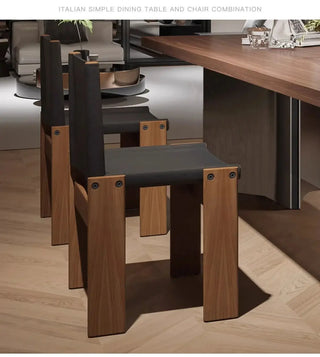 Retro Solid Wood Antique Walnut Dining Table Set – Timeless Craftsmanship-Dining Tables