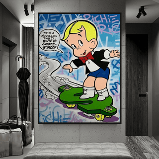 Richie Canvas Wall Art: Enhance Your Space Money Skating-Wall Posters