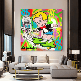 Richie Money Skating - Alec Monopoly Wall Art-Wall Posters
