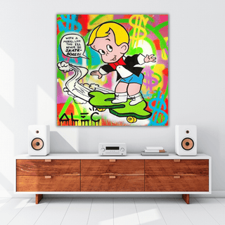 Richie Money Skating - Alec Monopoly Wall Art-Wall Posters