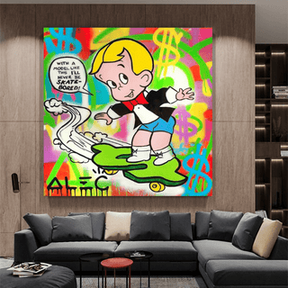 Richie Money Skating - Alec Monopoly Wall Art-Wall Posters