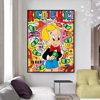 Richie Rich Money Boy Canvas Wall Art-Wall Posters